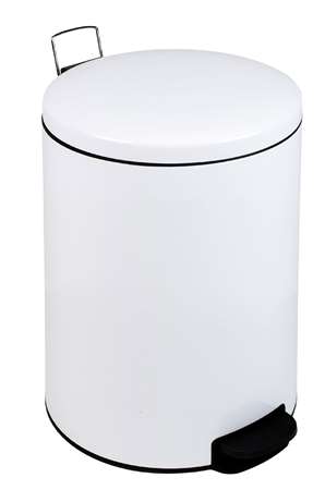 Image de POUBELLE A PEDALE METAL BLANC 5L