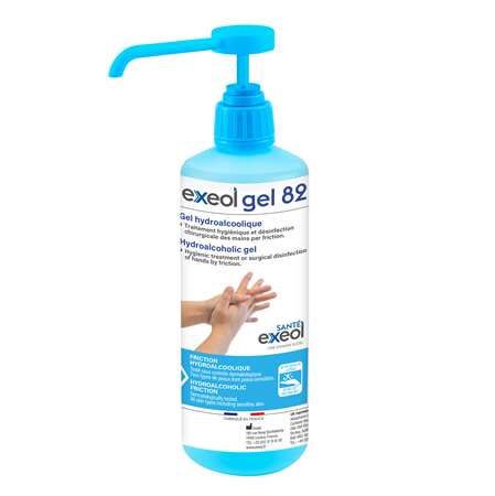 Image de EXEOL GEL 82 HYDROALCOOLIQUE FLACON 500ML