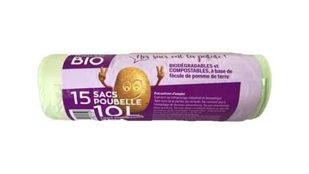 Image de SAC POUBELLE 10L 15µ COMPOSTABLE AVEC LIENS COLIS x180