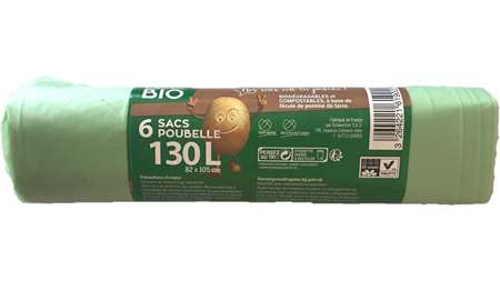 Image de SAC POUBELLE 130L 30µ COMPOSTABLE SANS LIENS COLIS x108