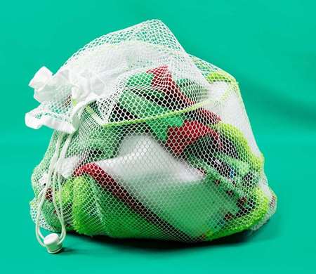 Image de DELTA FILET DE LINGE BLANC/VERT 60x80CM