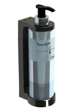 Image de JVD DISTRIBUTEUR DE SAVON ISISS NOIR/CHROME