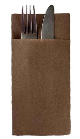 Image de SERVIETTE POCHETTE 40x40 CACAO COLIS x800