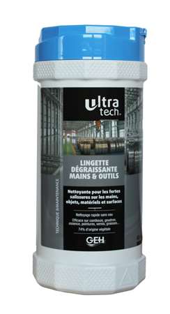 Image de ULTRATECH LINGETTE DEGRAISSANTE MAINS OUTILS BOITE x80