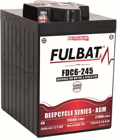 Image de BATTERIE AGM CARBON FDC6-245 AGM6V