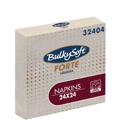 Image de HAVANA SERVIETTE OUATE RECYCLE KRAFT 2P 24X24 COLIS x2000