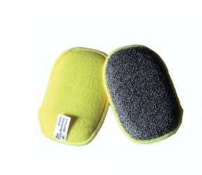 Image de EPONGE BI-FACE MICROFIBRE JAUNE SACHET x2