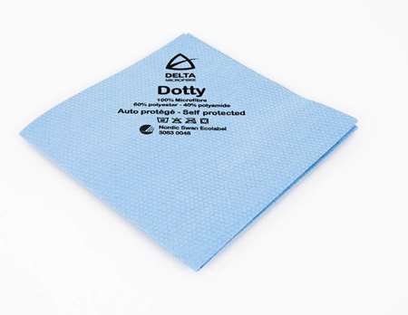 Image de DELTA LAVETTE DOTTY MICROFIBRE BLEU 40x40CM PAQUET x5