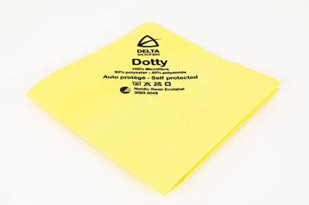 Image de DELTA LAVETTE DOTTY MICROFIBRE JAUNE 40x40CM PAQUET x5
