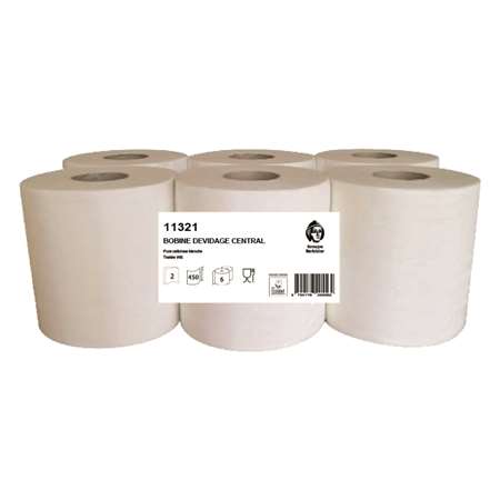 Image de BOBINE TIRAGE CENTRAL 450F BLANC GAUFFRE 17x18 COLIS x6