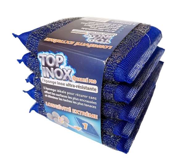 Image de EPONGE ACIER INOXIDABLE TOP INOX PAQUET x5